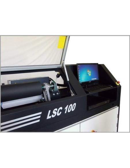 Laser per l’incisione cilindri in gomma smeriglio a spessore