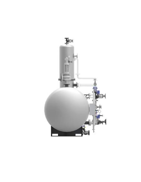 DETE Pressurized deaerator for steam boilers